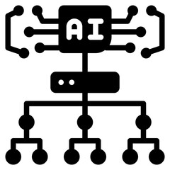 root data communication database provenance solid glyph icon