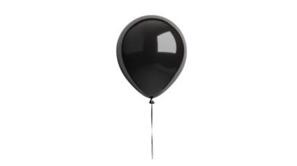 Black balloon isolated on white background 