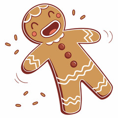 Happy gingerbread man christmas cookie treat