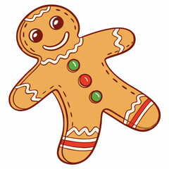 Happy gingerbread man christmas cookie treat