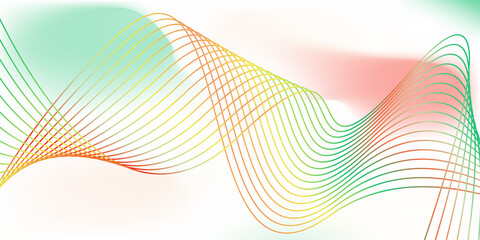 Abstract gradient various colors background with lines waves. Simple background for banner, poster, cover, brochure, flyer, website