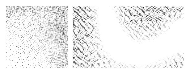 Vector Abstract dotted create dynamic wave formations.