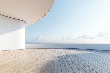 Coastal modern balcony, bright and airy