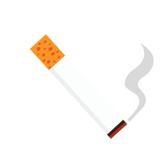 Cigarette simple illustration Smoke icon Tabacco concept sign in vector flat