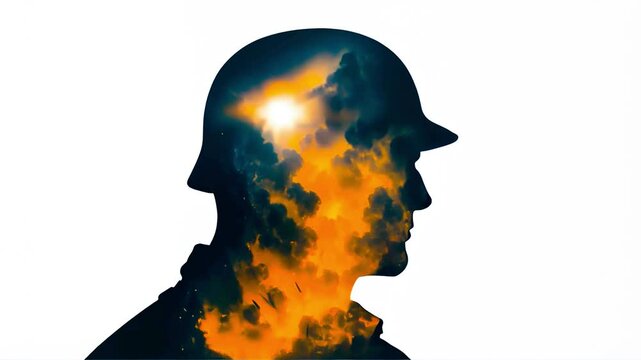 soldier silhouette hope future peace fighter sky