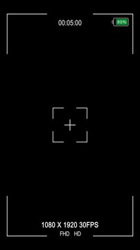 Camera viewfinder overlay with timecode vertical. Suitable for video recording, editing, or simulation.
