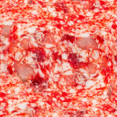 Seamless 4k photo texture material of salami sausage.
