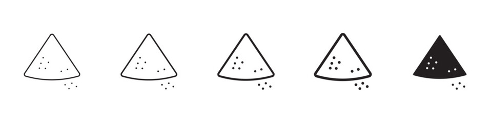 Mound icons in black outline, solid and colored style