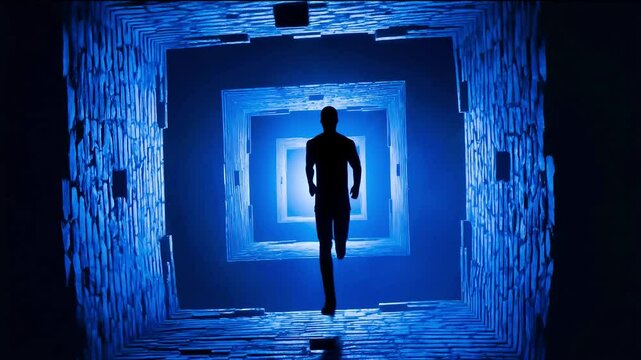 runner silhouette interior tunnel psychology test running