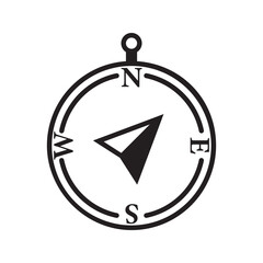 compass icon. Navigation compass vector. simple vector eps