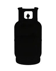 old gas pump silhouette white background 