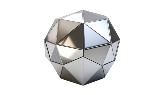 Metallic facetted sphere design