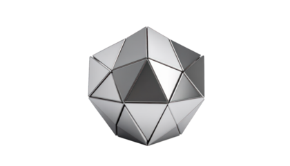 Metallic geometric shape