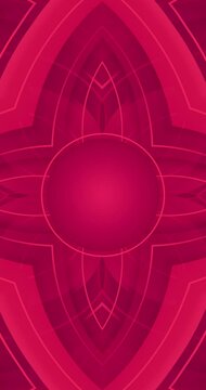 4k animated red abstract mandala flower background. First root chakra ogo place backdrop illustration. Muladhara symbol circle frame. Chakras design. Yoga class banner Energy light Meditation backdrop