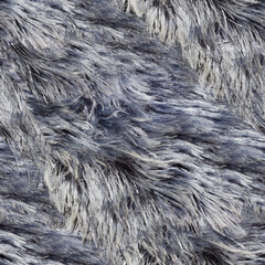 Seamless 4k photo texture of silver fur material.