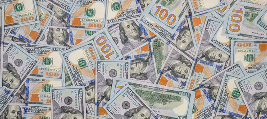 pile of american dollar paper money background