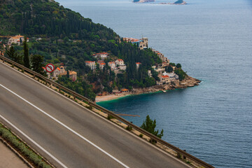 view of the bay of kotor montenegro