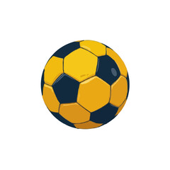 Fototapeta premium yellow soccer ball isolated