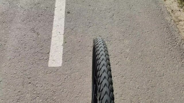 Bicycle ride on bicycle road