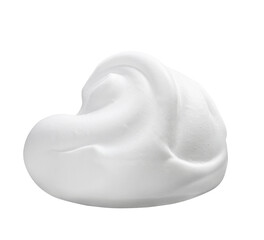 Shaving foam isolated on white background close-up