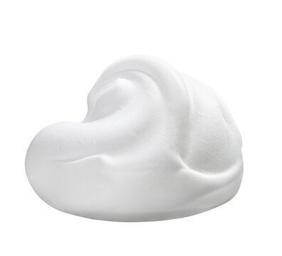 Shaving foam isolated on white background close-up