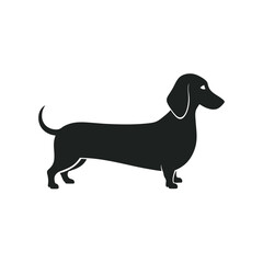 Dachshund Walking Dog Silhouette Vector