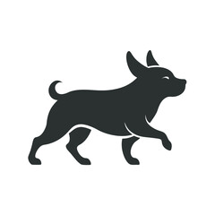 French Bulldog Running Silhouette Illustration