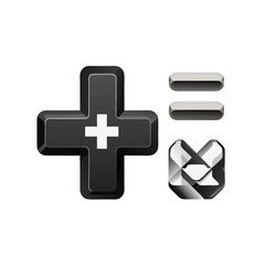 Obraz premium Minimalist plus button for ui stock vector