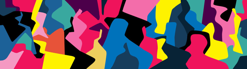  People mental health social psychology abstract background , horizontal vector illustration 