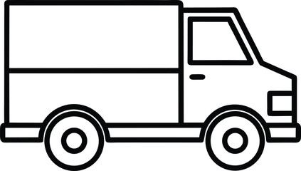 delivery truck isolated on white