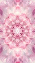 Fototapeta premium Radiant Pink Floral Mandala with Soft Gradient Petals