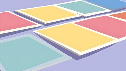 Pastel Color Papers Mockup Abstract Background