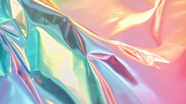 Iridescent Foil with Pastel Reflections