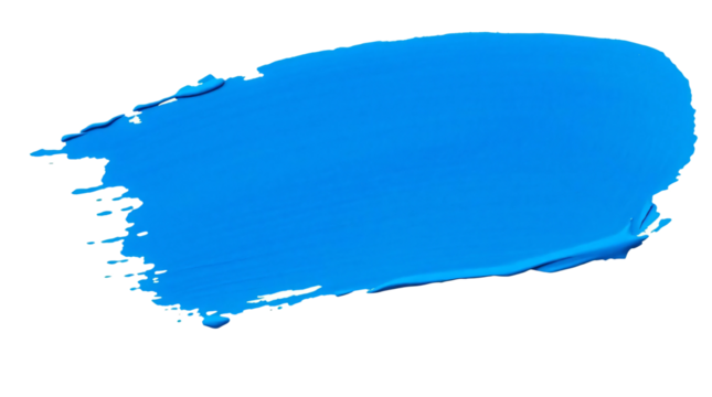 Hand painted stroke of red paint brush isolated on transparent background - Powered by Adobe