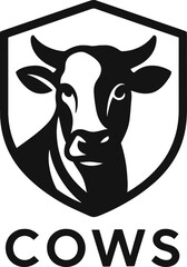 Adobe Illustrator cow head logo design Supreme Elegance – Unique & Stylish Cow Emblem Logo.