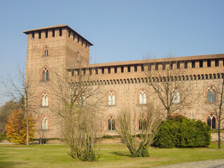 Obraz premium Pavia, Italy: castle in the park