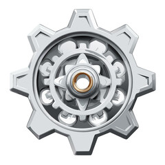 Settings gear icon with six teeth stock vector