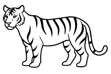Obraz premium vector illustration of a white tiger