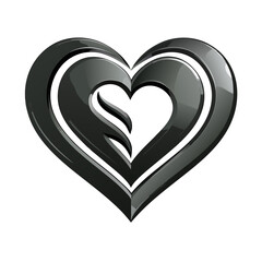Solid fill love symbol vector design stock victor