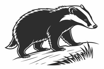 badger sihouette black vector