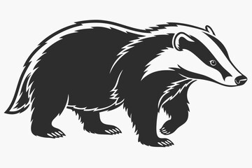 badger sihouette black vector