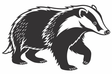 badger sihouette black vector