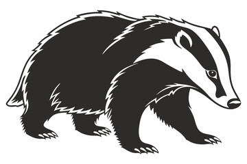 badger sihouette black vector