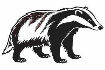 badger sihouette black vector