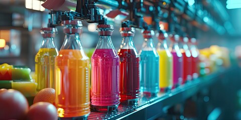 Colorful Beverage Bottling Line