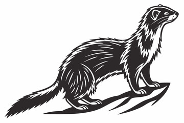 weasel silhoette black vector