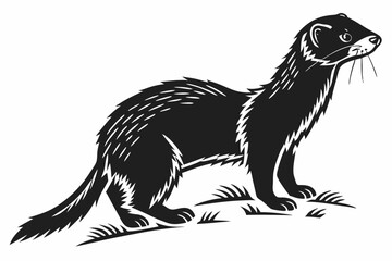 weasel silhoette black vector