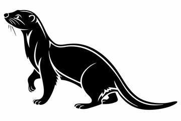 weasel silhoette black vector