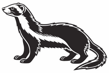 weasel silhoette black vector