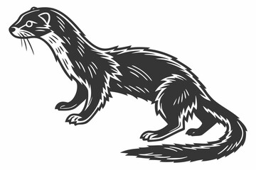 weasel silhoette black vector